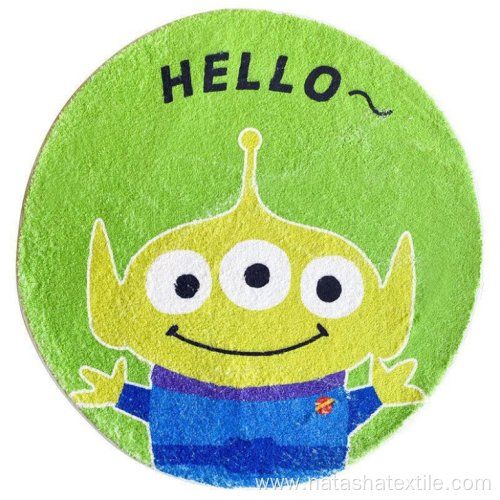 Cartoon simple round door mat